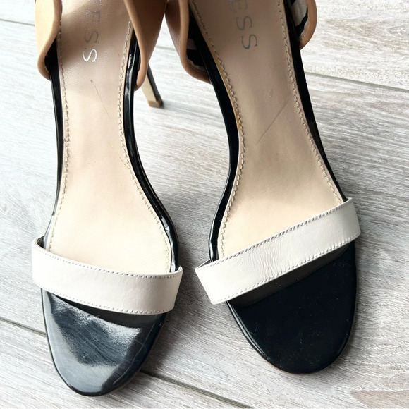 Guess Black Tan Ankle Strappy Heeled Sandals - Picture 3 of 12